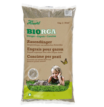 Hauert Mehrnährstoffdünger, Granulat, 15 kg, Rasen, Bio – 1 Tasche