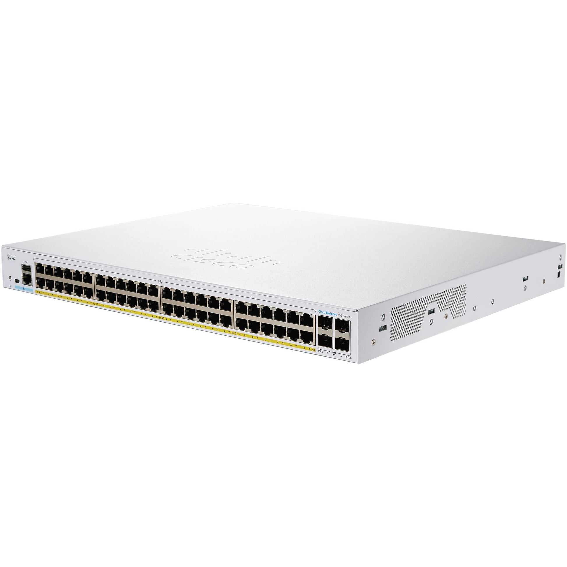 Cisco CBS250-48P-4XEU-RF – Managed Switch – 48×GbE, 4×10G SFP+, L3, PoE+ 370 W, 1U