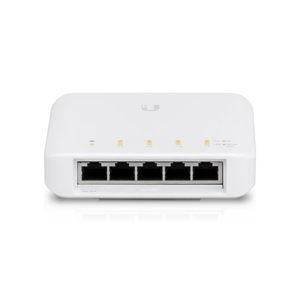 Ubiquiti UniFi Switch Flex – Managed L2 Switch – 5× 1G (4× PoE), PoE/PoE+/PoE++, PoE-Budget 46 W, Desktop