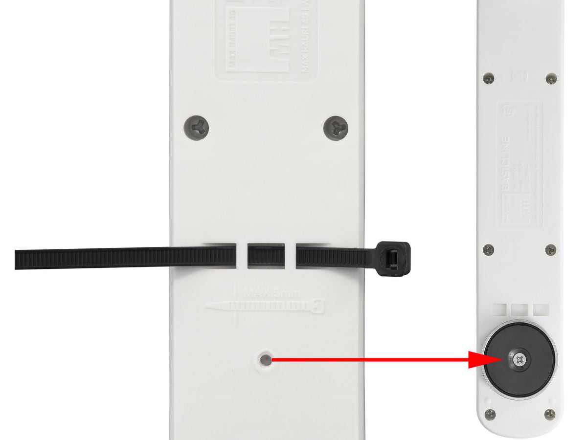 Max Hauri AG Max Hauri Basic-Line – Steckdosenleiste, 7× T13, ohne Schalter, 1,5 m, Stecker T12