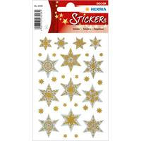 HERMA Schmucketiketten – Sterne – 13 Stück – permanent – Silber