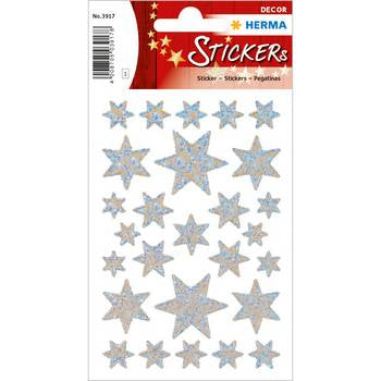 HERMA Schmucketiketten, Dekor Weihnachten – 84 × 120 mm – Silber – 27 Stk.