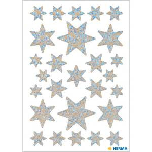 HERMA Schmucketiketten, Dekor Weihnachten – 84 × 120 mm – Silber – 27 Stk.