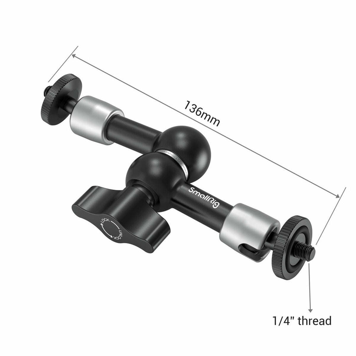 SmallRig Montagearm 7 2065 – Aluminium, Schwarz – für universelle Systeme