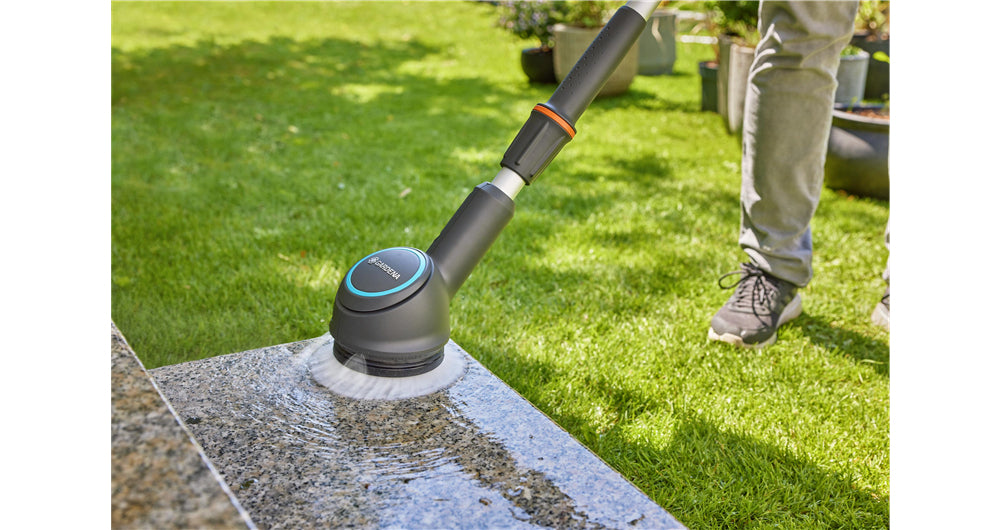 Gardena Tellerbürsten-Aufsatz – grün/grau, 1 Stück, für AquaBrush
