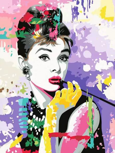 Ravensburger CreArt – Malen-nach-Zahlen-Set – Audrey Hepburn – 30 × 40 cm – ab 14 Jahren