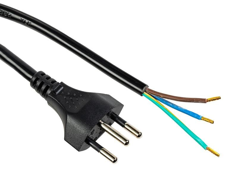 Furber. Verlängerungskabel, T12–offen, 5 m, 1 mm², mit Kinderschutz, angespritzt – schwarz
