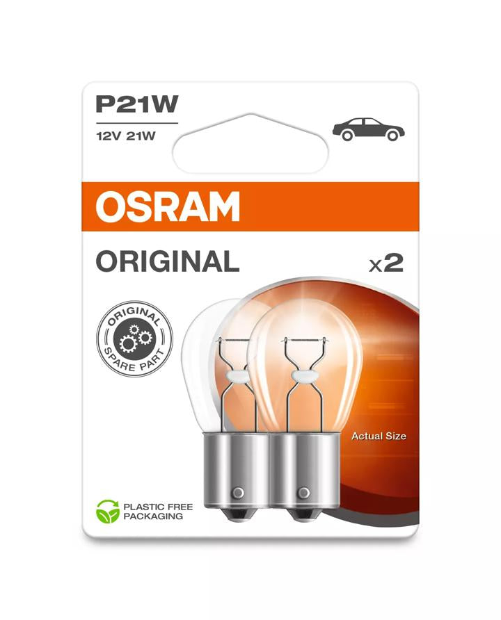 Osram Leuchtmittel P21W (BA15s) – 460 lm – 2‑Pack