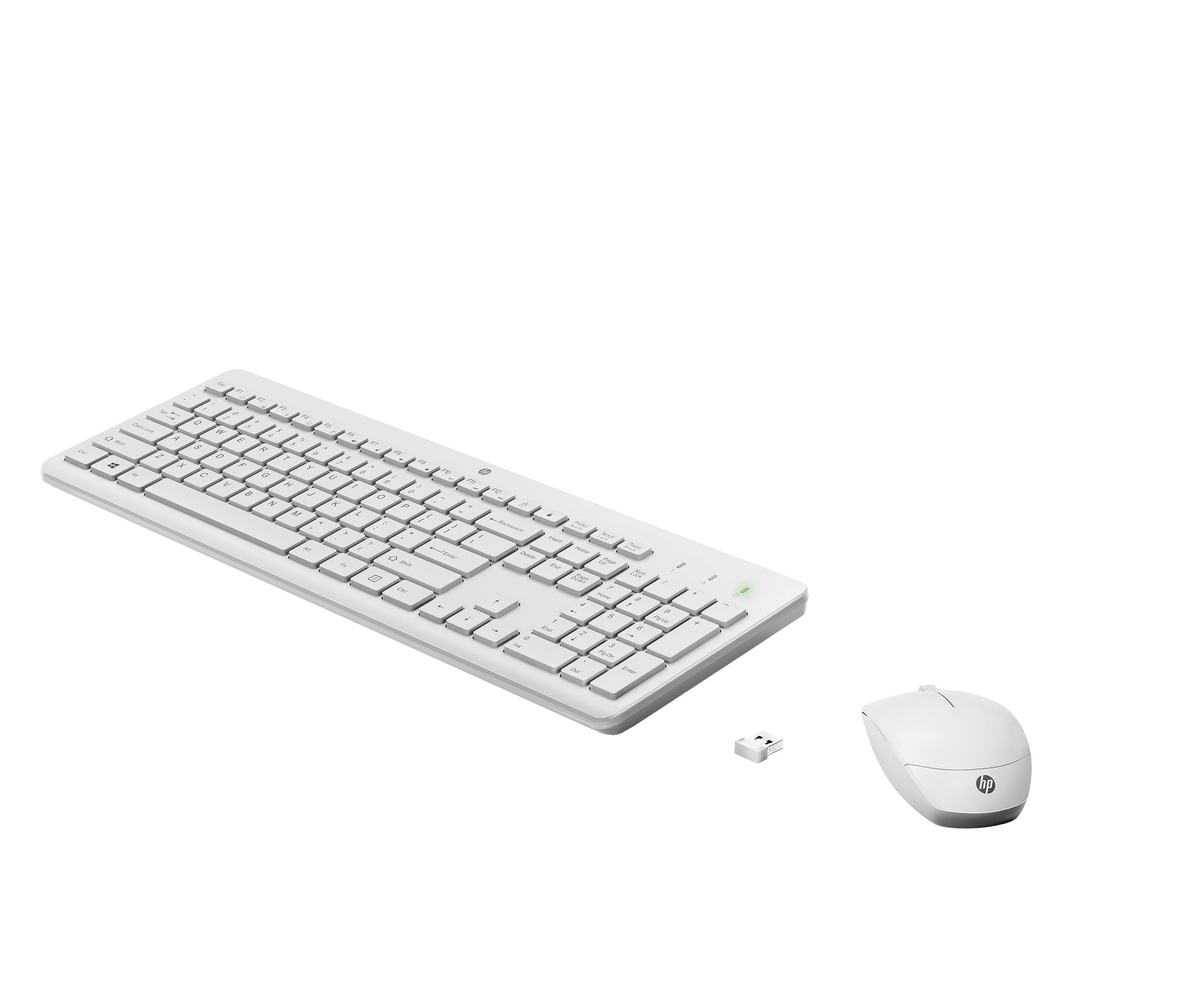 HP 230 – Tastatur- und Maus-Set – Membran – 2,4 GHz USB-A (Empfänger) – Weiss – für HP-PCs mit USB-A-Anschluss