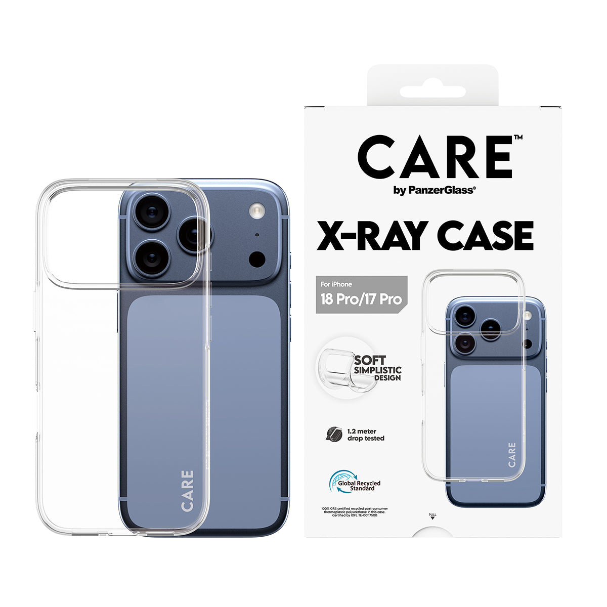 PanzerGlass CARE X-Ray – Backcover – für Apple iPhone 18 Pro / iPhone 17 Pro, bis 1,2 m sturzsicher