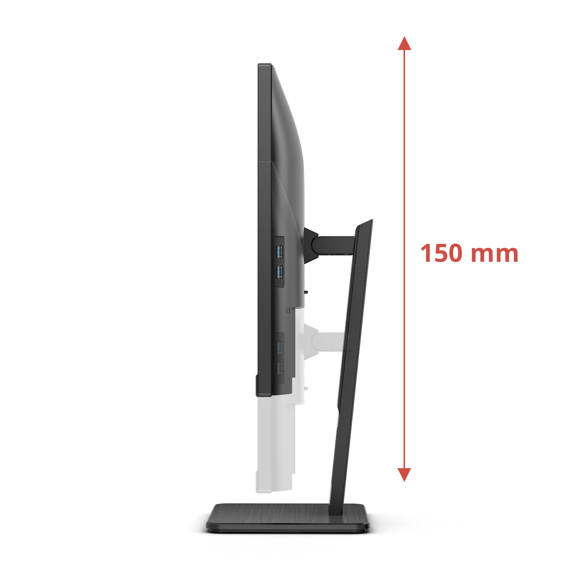 AOC U27E3UF – Monitor, 27", 60 Hz, 350 cd/m², Adaptive Sync, Daisy Chain, USB-Hub, VESA 100 × 100, Schwarz