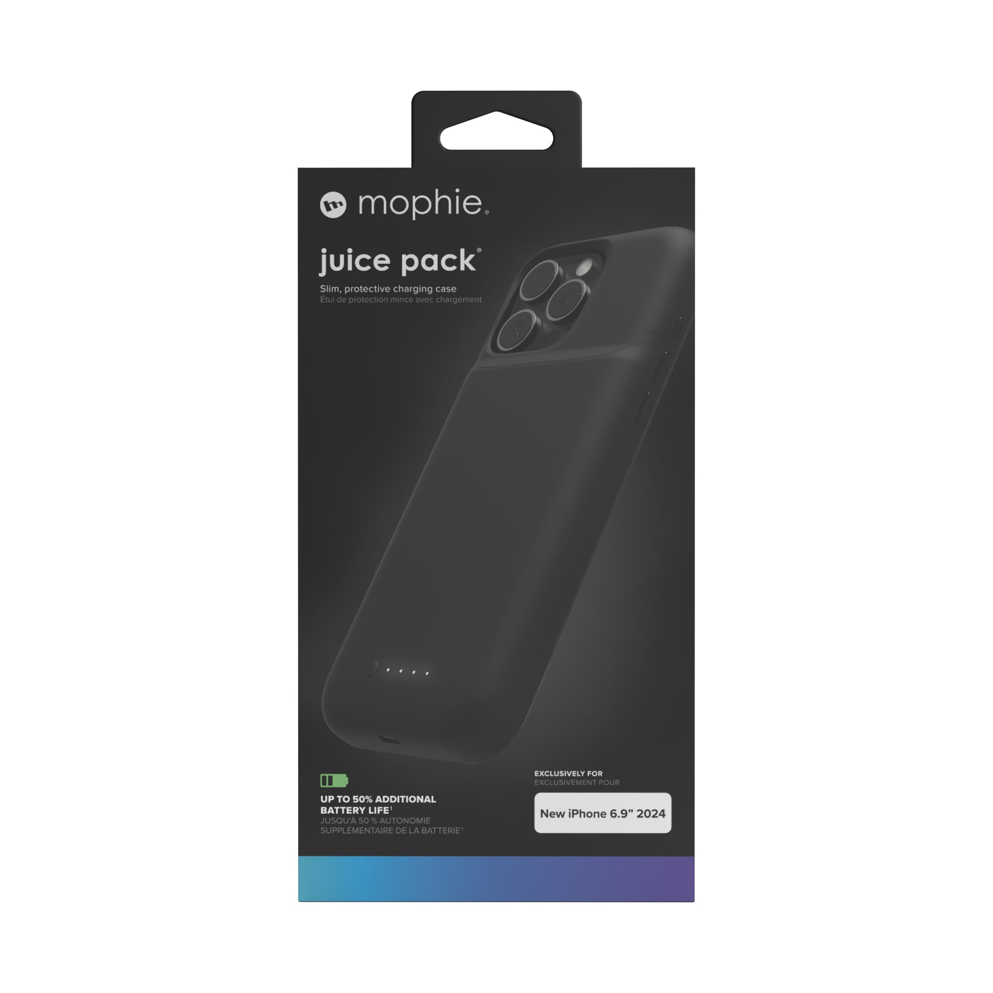 mophie Juice Pack Power-Case (mit Akku) – für Apple iPhone 16 Pro Max, Kunststoff, Schwarz, 3600 mAh