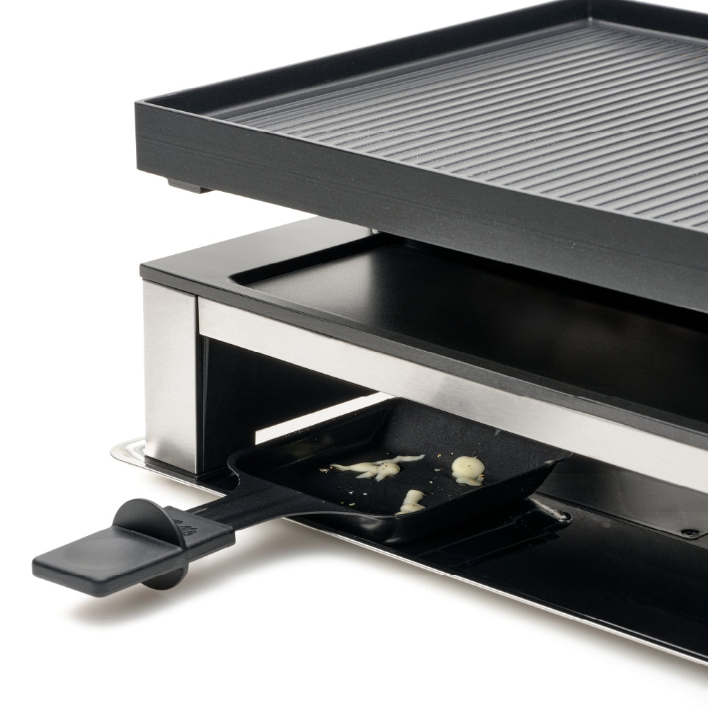 Solis Raclette-Grill 7911 – 10 Personen, 1500 W, Antihaftbeschichtung – Schwarz/Edelstahl
