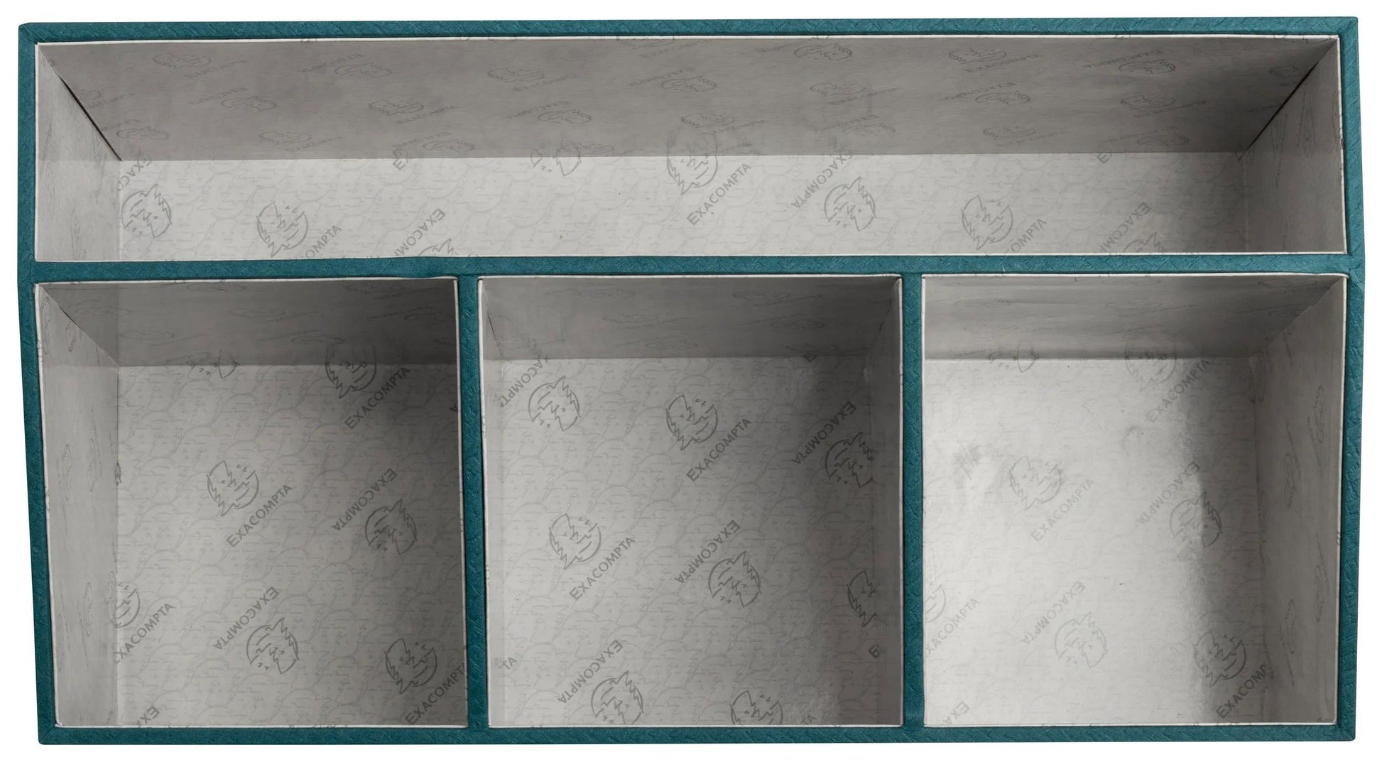 Exacompta Schubladenelement – 4 Schubladen, blaugrün, Karton, B 277 × H 147 × T 115 mm, 2er-Set
