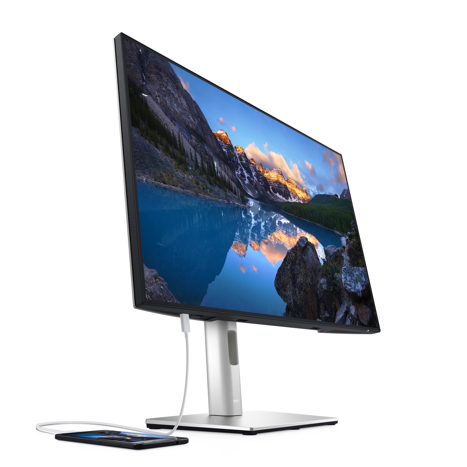 DELL UltraSharp U2421E – Monitor, 24,1", 60 Hz, 350 cd/m², USB-C, Integrierter USB-Hub, VESA 100 × 100, Silber