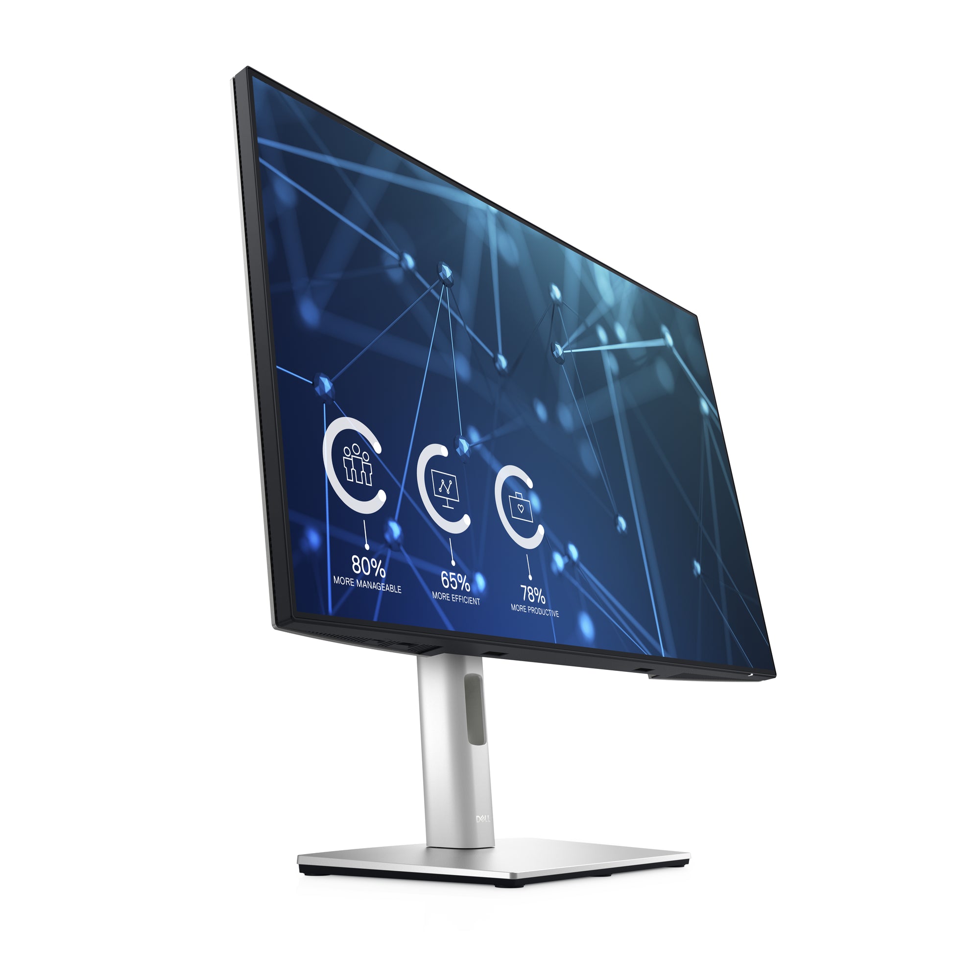 DELL UltraSharp U2421E – Monitor, 24,1", 60 Hz, 350 cd/m², USB-C, Integrierter USB-Hub, VESA 100 × 100, Silber