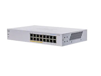 Cisco CBS110 Unmanaged Switch – RJ45, 8× PoE, 64 W PoE, 16× GbE