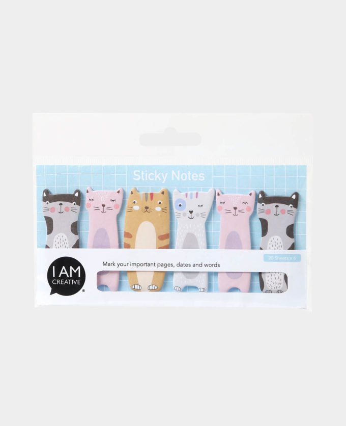 I am Creative Motiv-Haftnotizen Katze – 55 × 20 mm – mehrfarbig