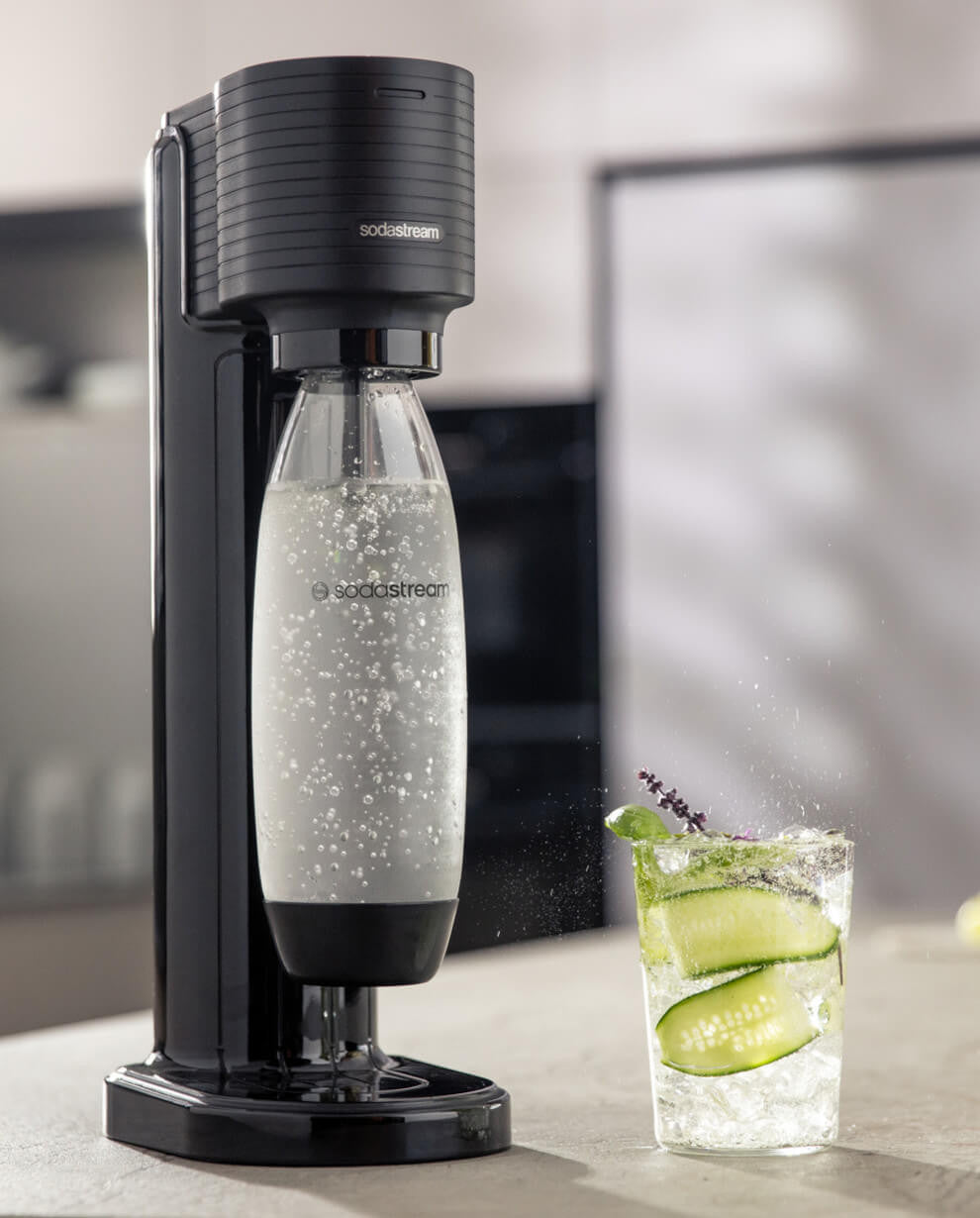 SodaStream Soda Maker Gaia QC – 1 l, Polyethylenterephthalat, Schwarz
