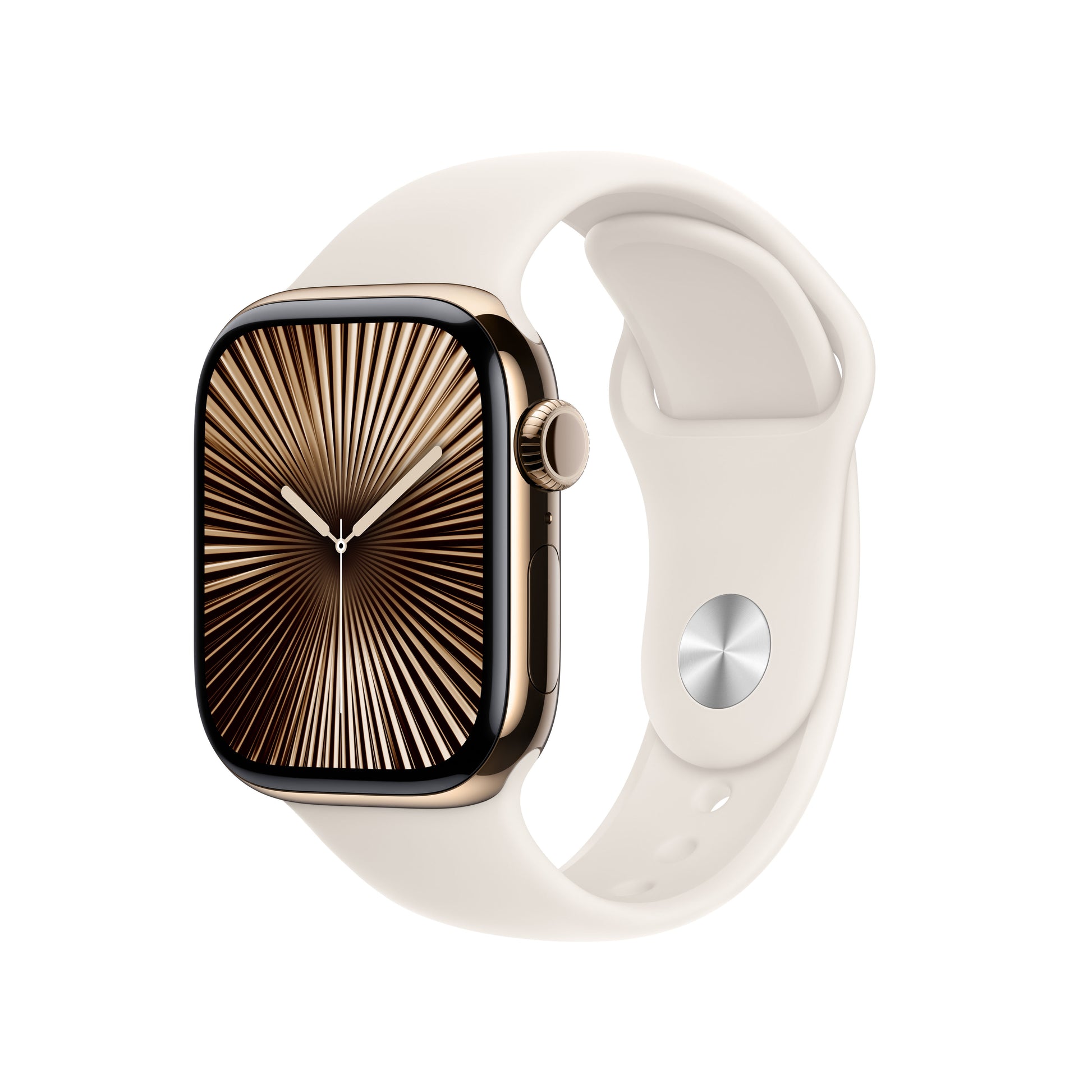 Apple Watch S10 – Smartwatch – 42 mm, LTE, OLED, 50 m, Gold Titan, Bandgrösse S/M, Sportarmband