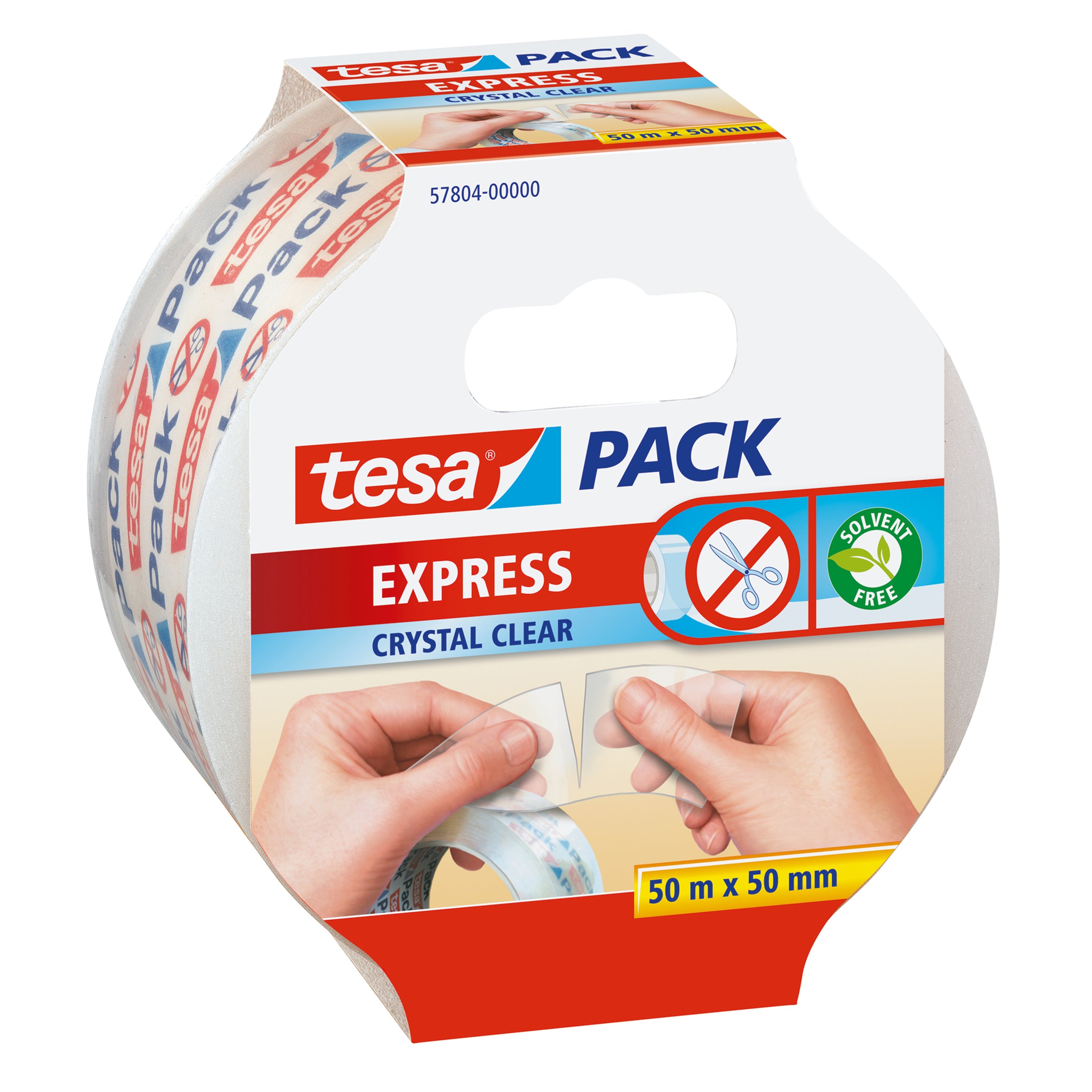 tesa – Verpackungsband, PP, 50 mm × 50 m, transparent, Acryl, 1 Rolle
