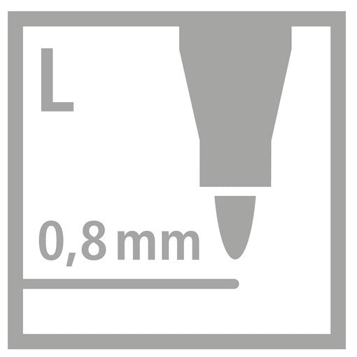 STABILO Faserschreiber, Strichbreite 0,8 mm, 1 Stk.