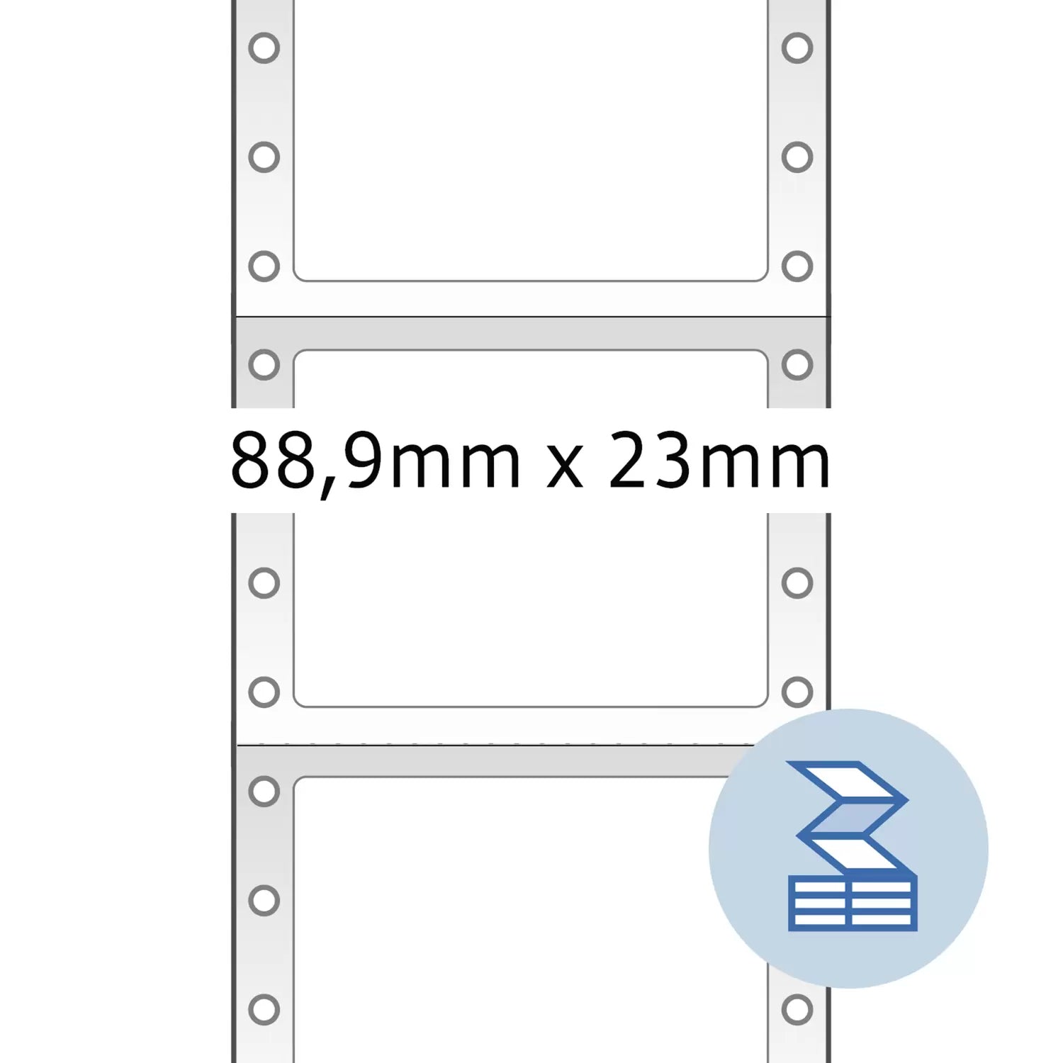 HERMA Etiketten (Rolle) 89 × 23 mm – Papier, matt, weiss – permanent haftend – Punktmatrix – (6'000 Stk.)