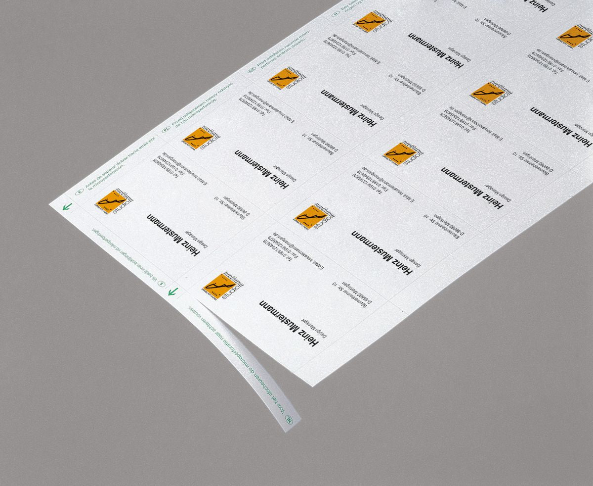 Sigel Visitenkarten, 85 × 55 mm – A4, 10 pro Blatt – 150 Karten – FSC-zertifiziert, beidseitig bedruckbar