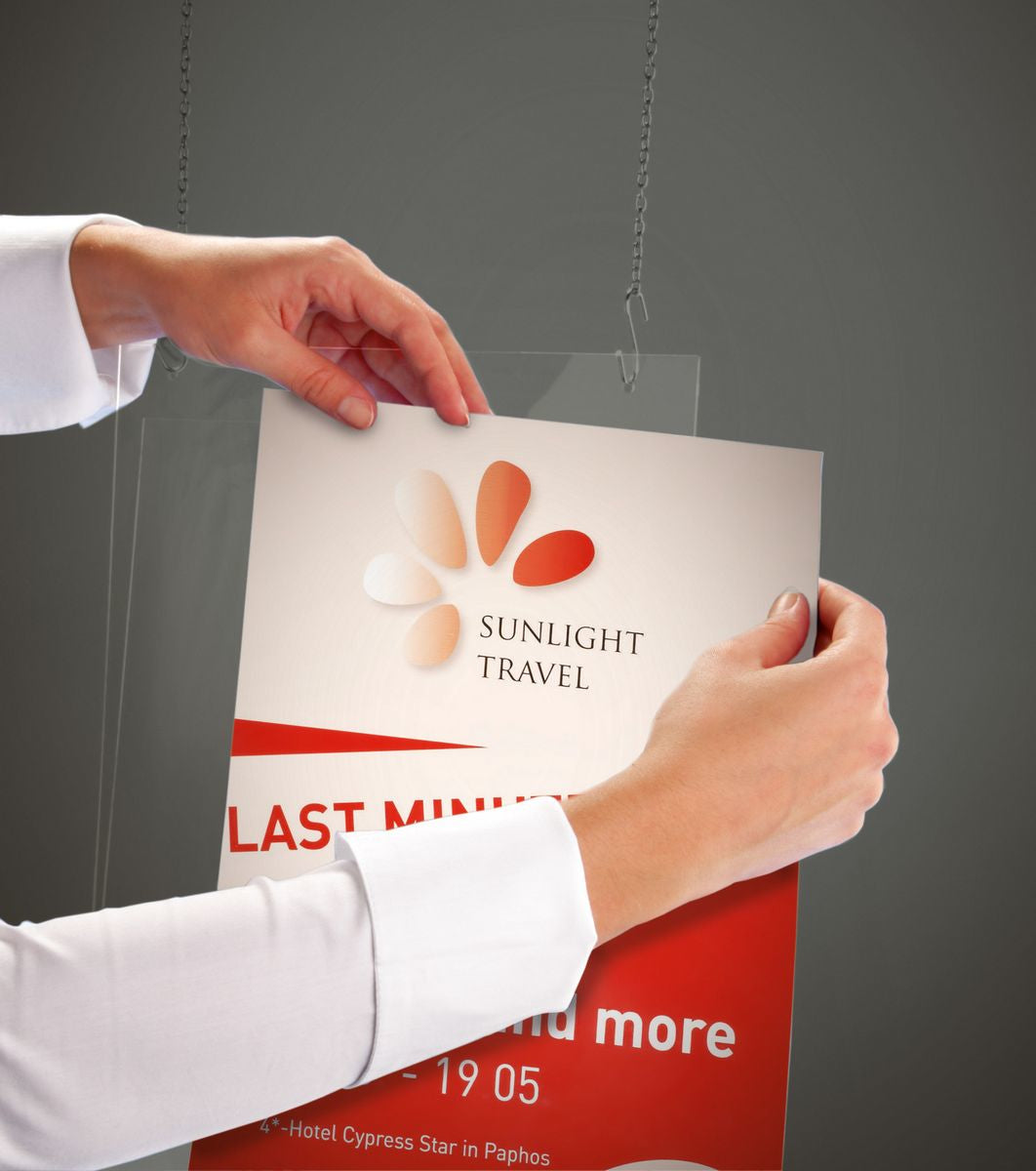 Sigel Plakattasche – 300 × 235 mm, transparent, für A4 quer