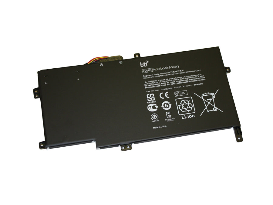 BTI Notebook-Akku – für HP Envy 6-1000/Envy 6-1100 – 60 Wh, 14,8 V (4 Zellen) – Schwarz