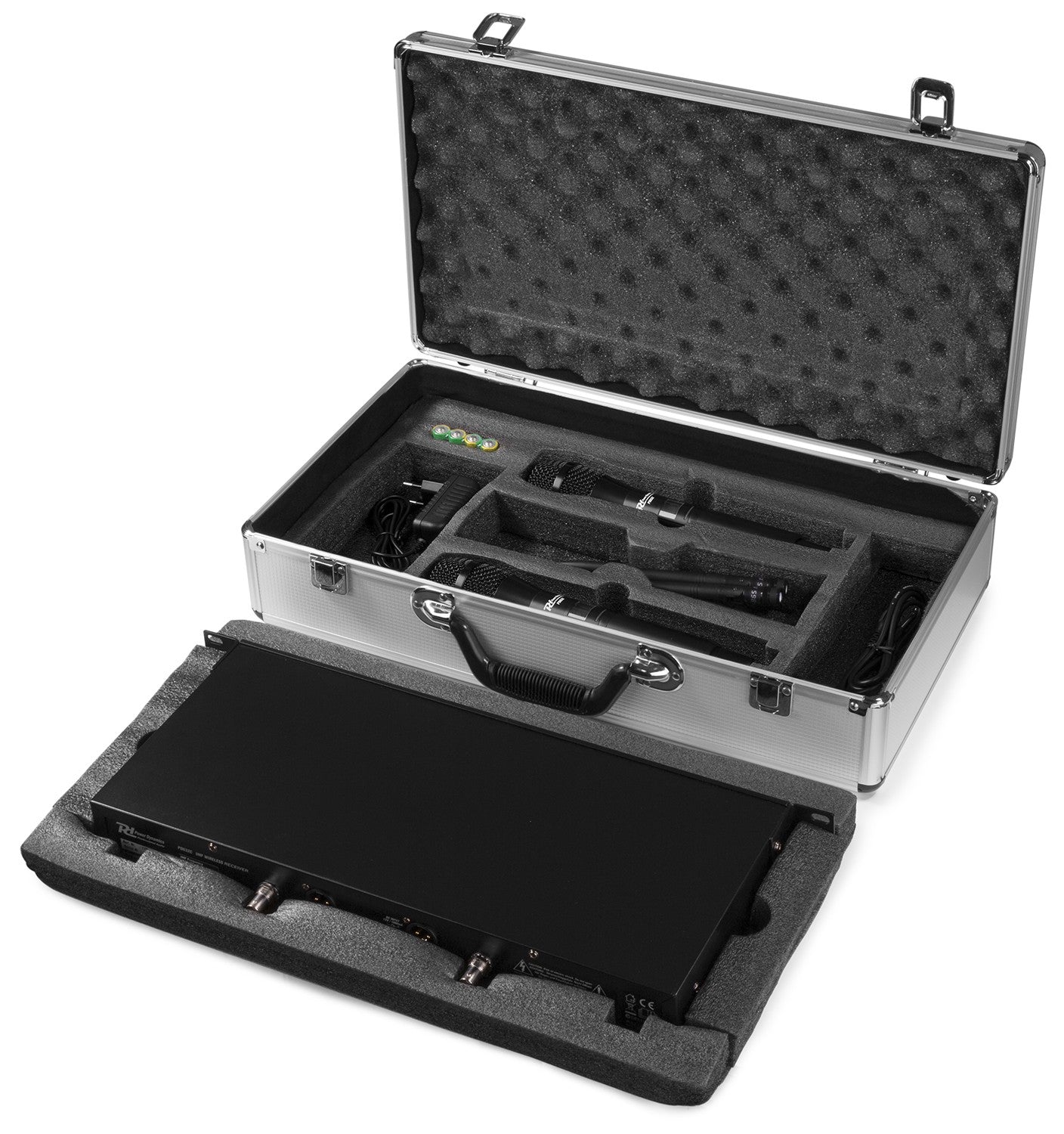 Power Dynamics PD632H Bühnenmikrofon 2er-Set – XLR, Kabellos (UHF), Niere, 60–18'000 Hz