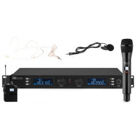 Power Dynamics PD632C – Streaming- / Mikrofon-Kit – XLR, 6,35 mm Klinke, Kabellos (UHF), Niere, 863–865 MHz