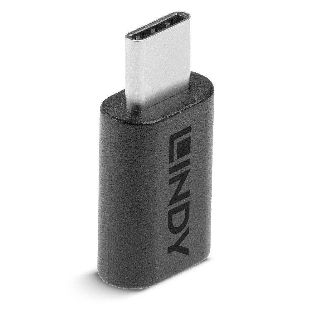 Lindy USB-Adapter USB-C auf USB-C – USB 3.2 Gen 2x2 (20 Gbit/s) – Nickel/Gold-Kontakte – Schwarz