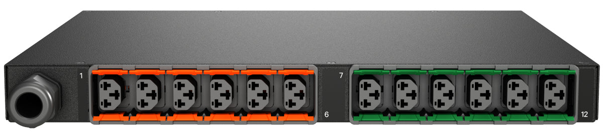 Vertiv Rack-PDU – Überwacht, Outlet-Messung, Horizontaler Rack 1U, 32 A 230 V, 12×C13/C19, IEC 60309, 3 m