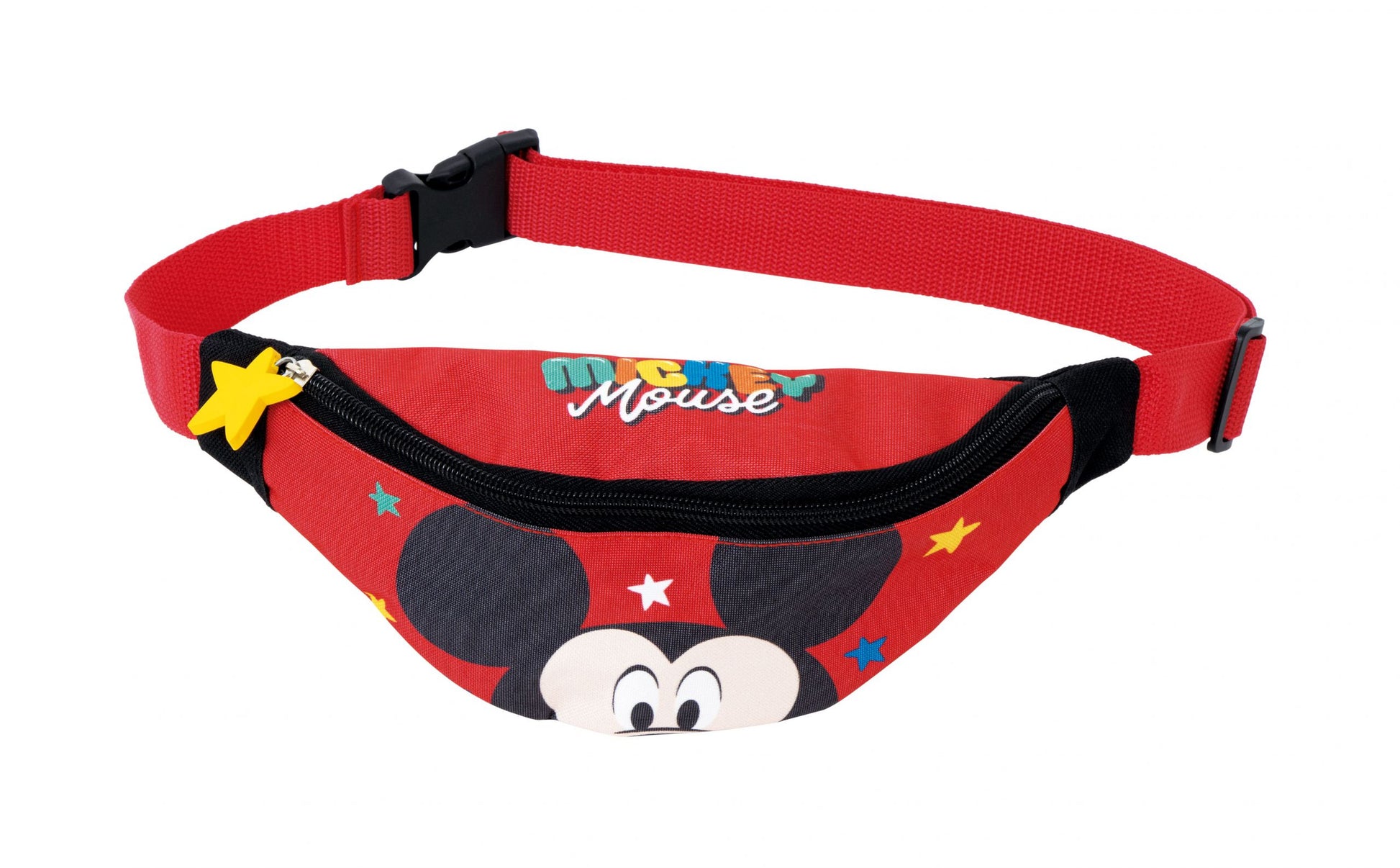 Arditex Bauchtasche, 1,1 l, Polyester, Rot, Motiv Mickey, 27 × 6,5 × 11 cm