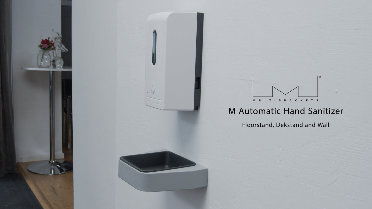 Multibrackets Automatischer Desinfektionsmittelständer – Standgerät – 1'000 ml, weiss, ABS