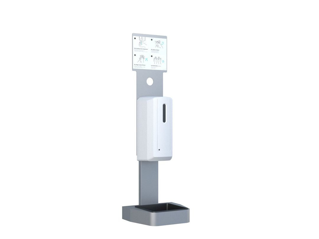 Multibrackets Automatischer Desinfektionsmittelständer – Standgerät – 1'000 ml, weiss, ABS