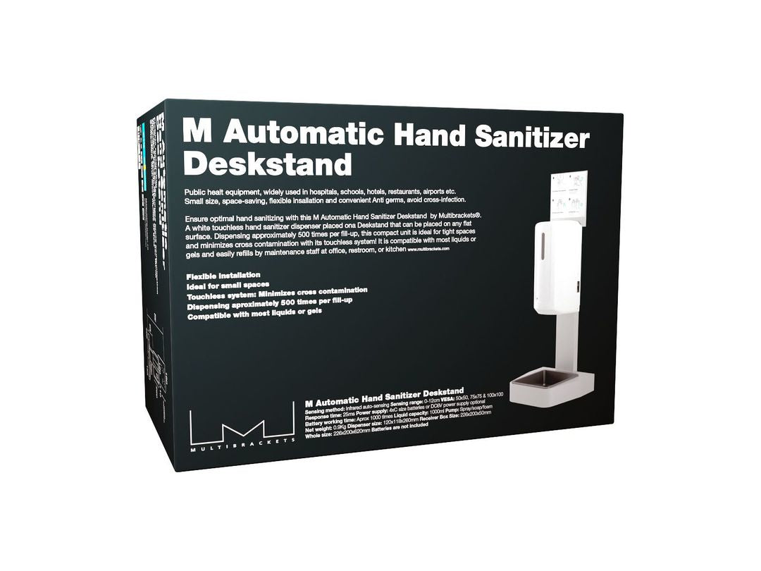 Multibrackets Automatischer Desinfektionsmittelständer – Standgerät – 1'000 ml, weiss, ABS