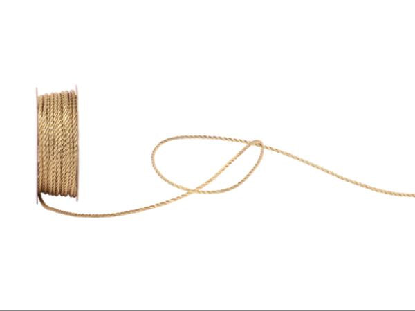 Spyk Geschenkband Cubino Classic Kordel Gold – 1,5 mm × 6 m – Herzlichen Glückwunsch