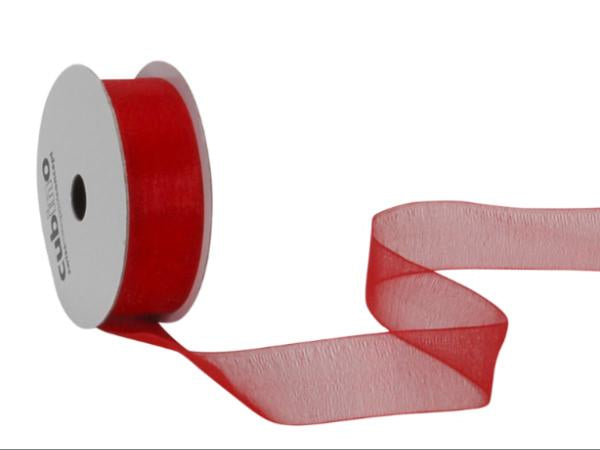Spyk Geschenkband Organza Rot – 15 mm × 8 m – 1 Stk.