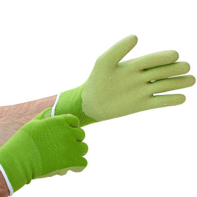Fair Zone Arbeitshandschuhe – L, 1 Stück – Baumwolle, Kautschuk, Grün