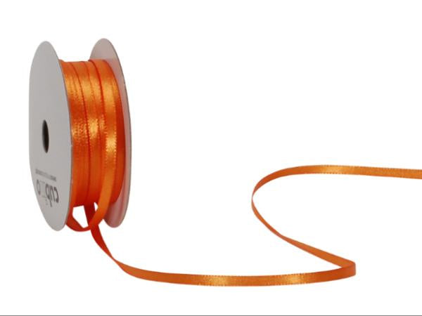 Spyk Geschenkband Satin Orange – 3 mm × 8 m