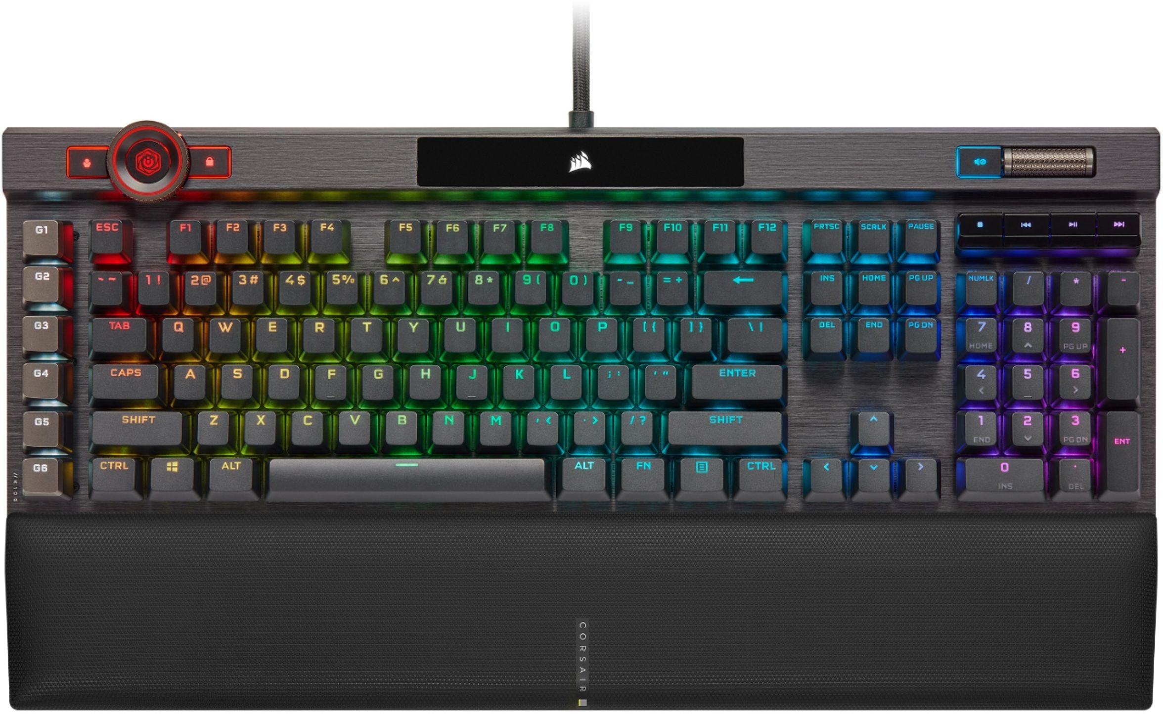 Corsair K100 OPX – Tastatur, kabelgebunden (USB-A), CH-Layout (DE-CH), Fullsize (mit Ziffernblock)