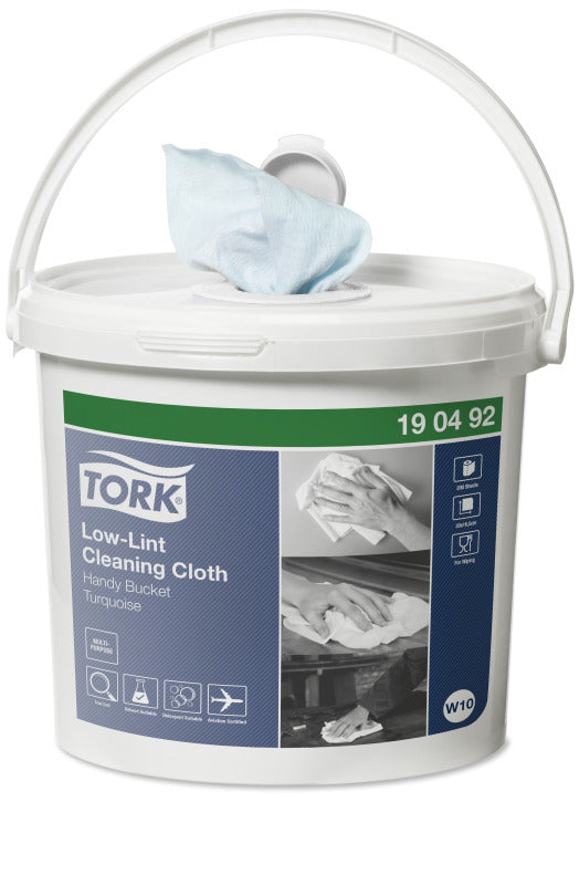 Tork Putzrolle W10 – 1-lagig – 22,7 cm × 60 m – türkis – 4 Rollen