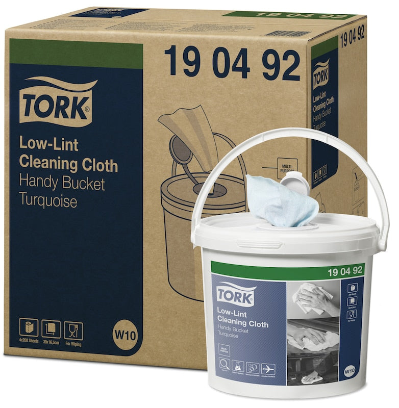Tork Putzrolle W10 – 1-lagig – 22,7 cm × 60 m – türkis – 4 Rollen