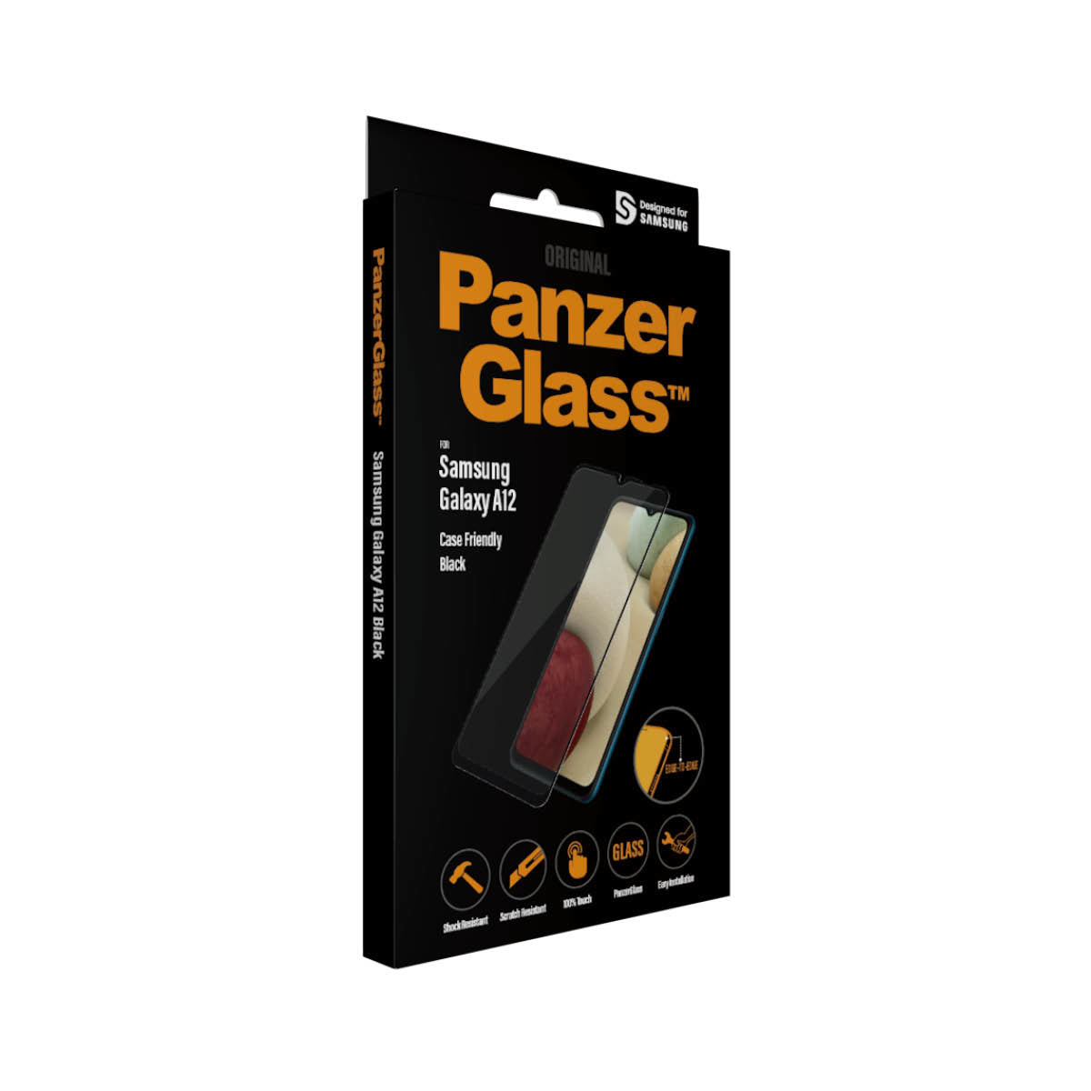 PanzerGlass Displayschutz (Panzerglas), Case Friendly – für Galaxy A12