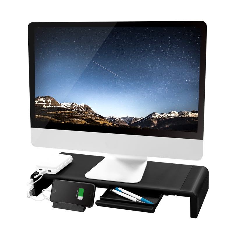 LogiLink BP0141 – Monitor-Tischständer – bis 25 kg – höhenverstellbar, USB-Hub – Schwarz