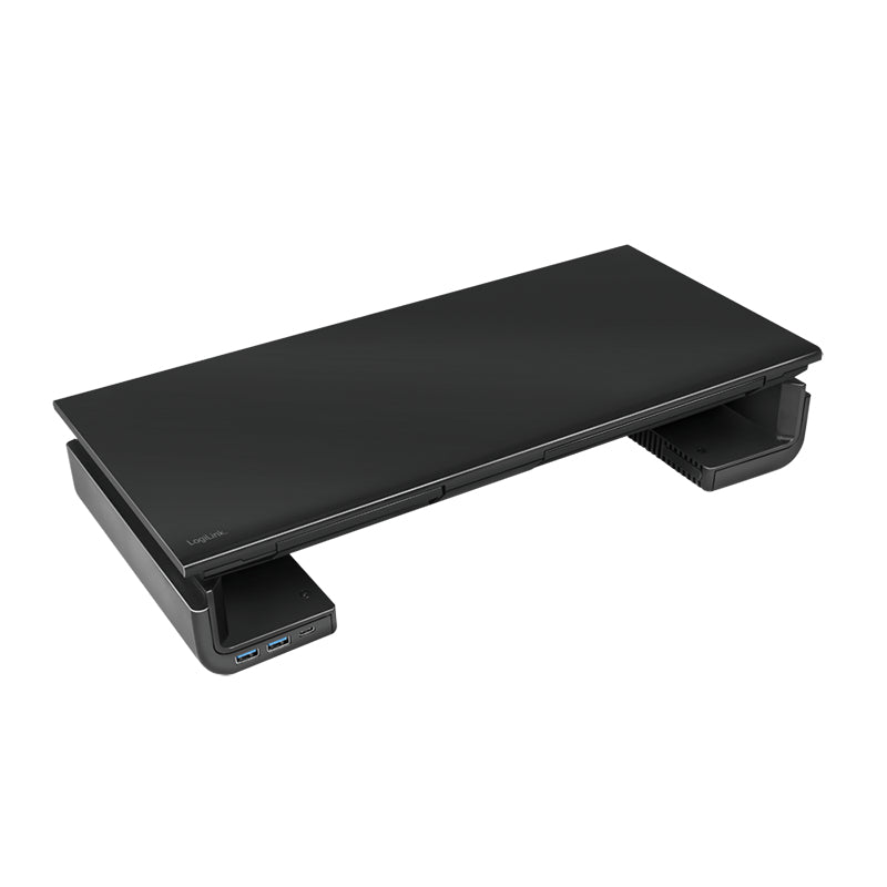 LogiLink BP0141 – Monitor-Tischständer – bis 25 kg – höhenverstellbar, USB-Hub – Schwarz