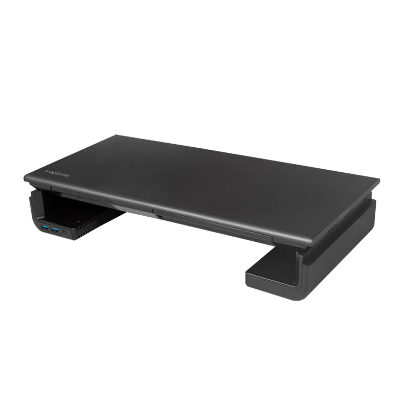 LogiLink BP0141 – Monitor-Tischständer – bis 25 kg – höhenverstellbar, USB-Hub – Schwarz