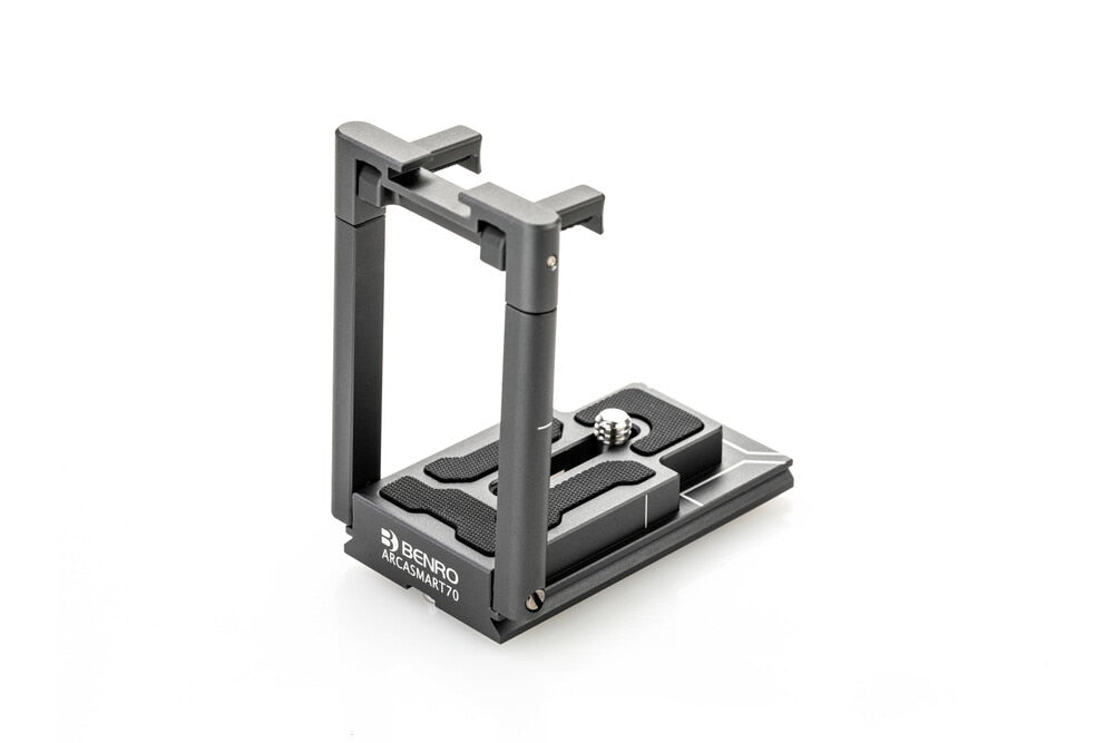 Benro ArcaSmart 70 Teller – 48 × 70 × 13 mm, 1/4" Gewinde – Aluminium/Edelstahl – Schwarz